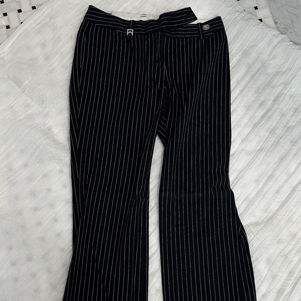Michael Kors Black Pinstripe Trousers
